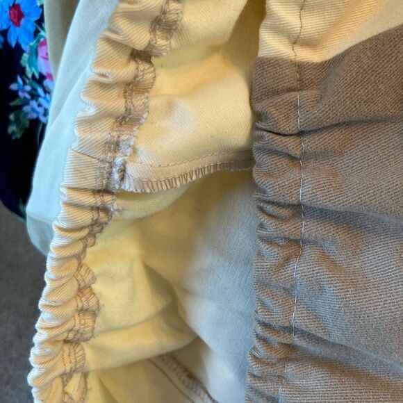 Handcut by preloved VTG Bubble Twill V-Neck Dress w/pockets elastic bottom - Picture 14 of 15